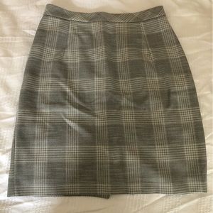 H&M Grey Checkered Suit Skirt